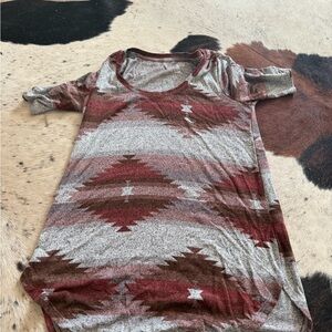 Aztec Patterned Short Sleeve Tee